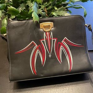 Retro Vintage Pinstripe Handbag Purse